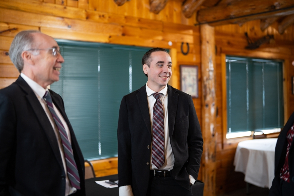 Edward Curley, CFP®, MBA and his son Corbin, Founders and Managing Directors of their own financial planning firm, Curley Wealth Management, in their offices in upstate NY